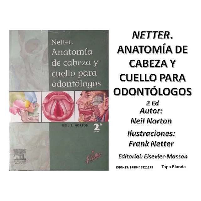 Libro: Netter Anatomía De Cabeza Y Cuello Para Odontólogos