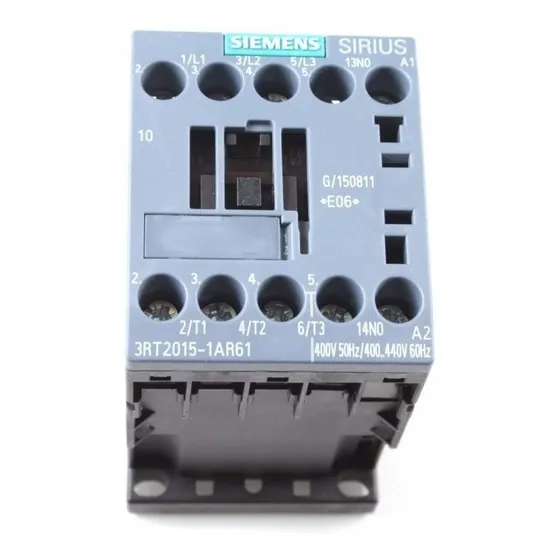 3rt2015-1ar61 Siemens Contactor 7amps Bob:440vac S00 C-1na