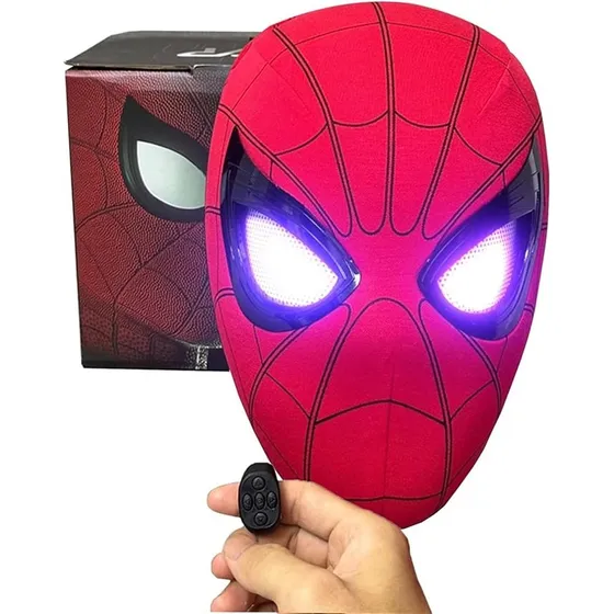 Casco Eléctrico Spiderman Con Ojos Móviles