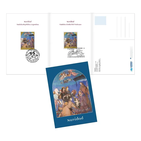 Tarjeta Navidad 2014 Emisión Conjunta Argentina Vaticano
