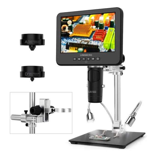 Microscopio Digital Linkmicro Lm246ms 2000x Con 3 Lentes De