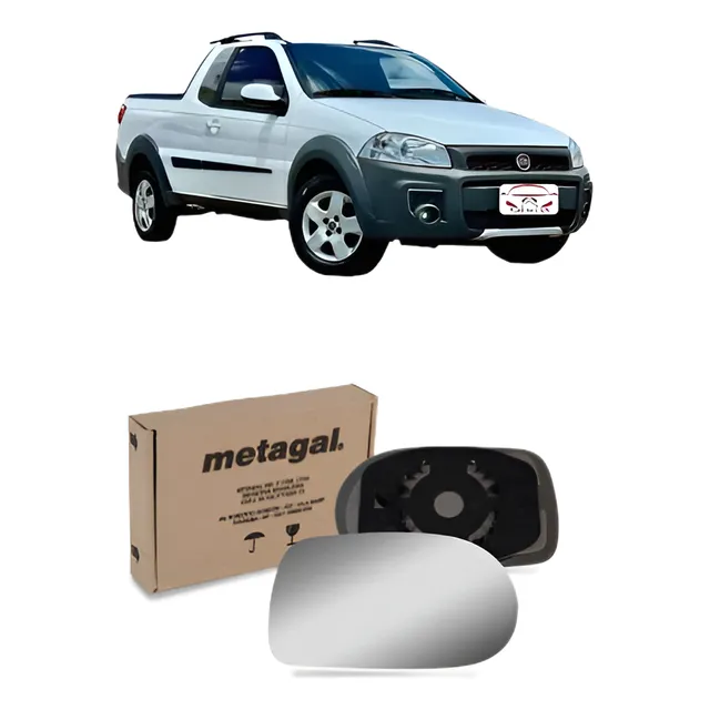 Lente Retrovisor Strada Working 14 15 16 17 18 19 Direito