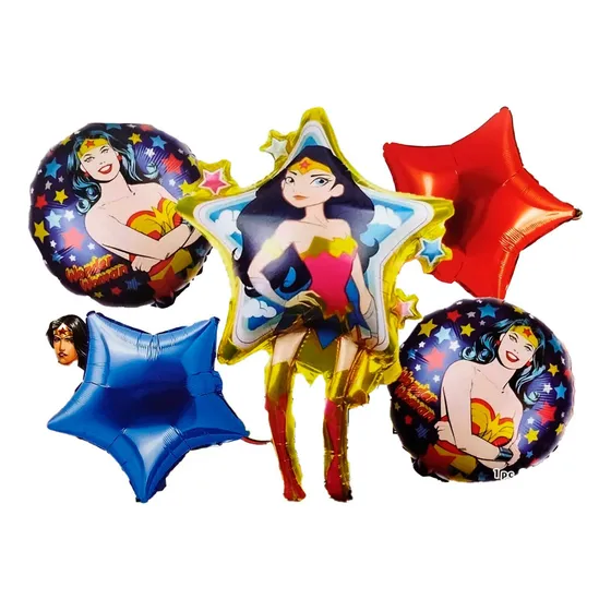Globos Decoracion Mujer Maravilla Marvel Super Heroes