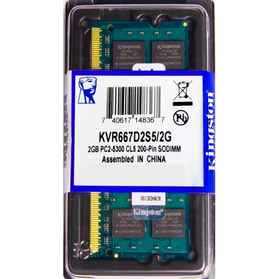 Memória RAM ValueRAM verde 2GB 1 Kingston KVR667D2S5/2G