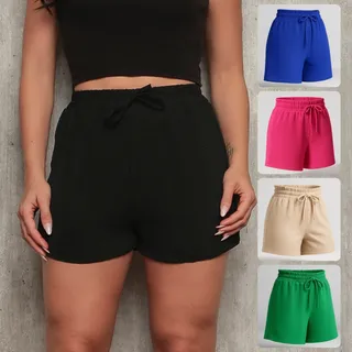 Kit 3 Shorts Feminino Basico Cintura Alta ConfortĂĄvel Kit 3 Shorts Feminino Basico Cintura Alta ConfortĂĄvel