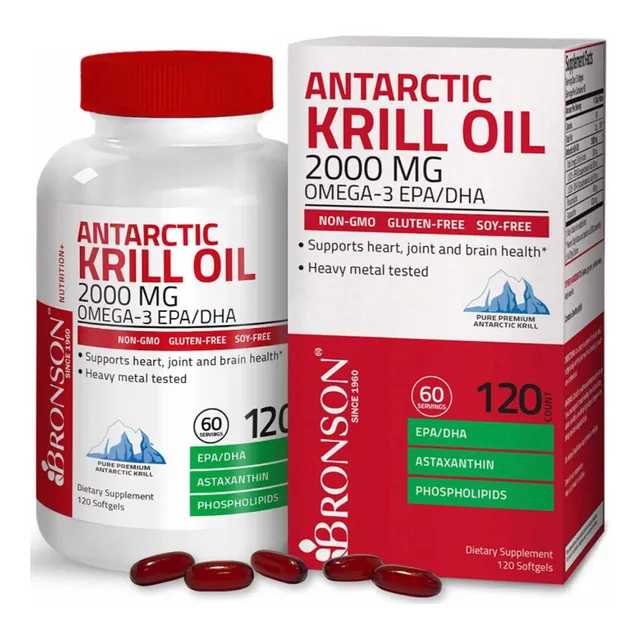 Krill Oil 2000mg Omega3 Epa Dha Axthaxanting Made Jn Eeuu Sabor Made In Usa