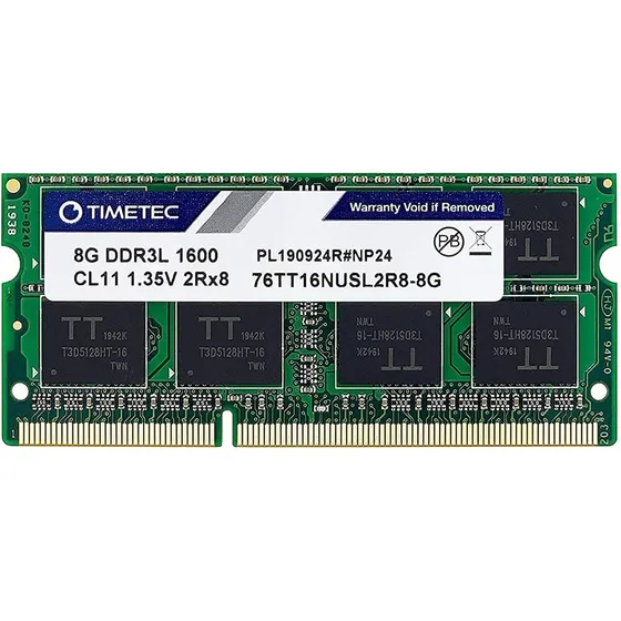 Memoria 8gb Ddr3 Ddr3l 1600mhz  Pc3-12800 | Laptop | Timetec