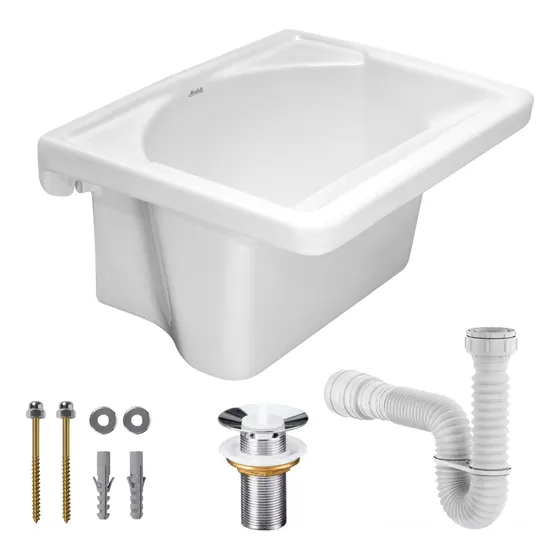 Tanque Sem Coluna 20 Litros 53x41 + Kit Instalação Mondialle