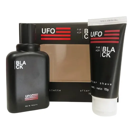 Perfume Hombre Ufo Black 55ml + Crema De Afeitar 70grs Febo