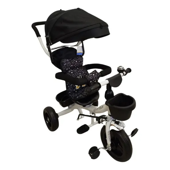 Triciclo Disney Con Asiento Giratorio Y Manija Direccional Blanco