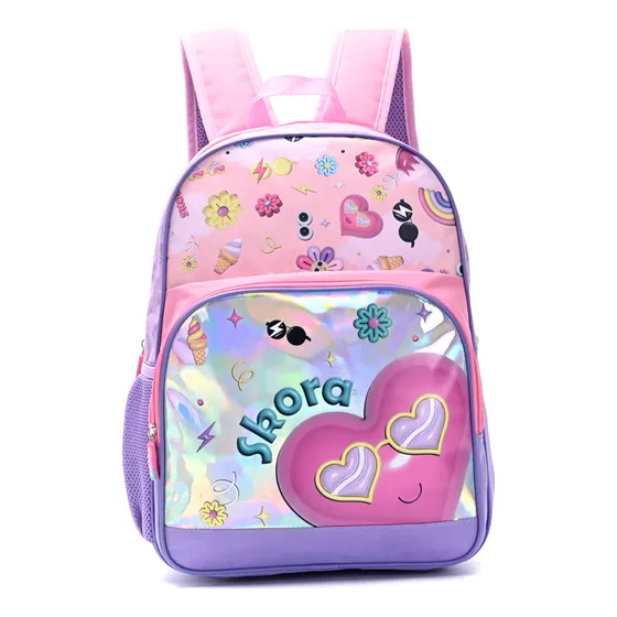 Mochila Skora Escolar Unicornio Corazon Niña Infantil