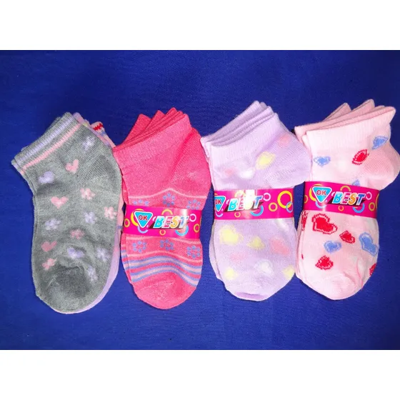 Docena De Medias Tobilleras Para Niñas 