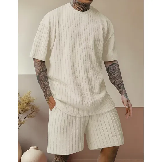Conjunto Oversize Hombre Tejido De Punto - Estilo Casual