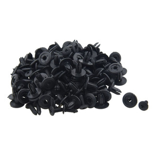 100 Pcs Car Fender Push Tipo Rebites De Plástico Preto Fixad 100 Pcs Car Fender Push Tipo Rebites De Plástico Preto Fixad