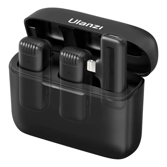 Microfono Inalambrico Doble iPhone Ulanzi J12