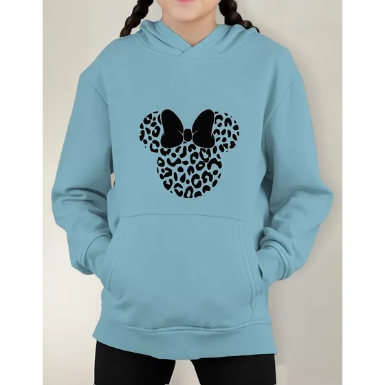 Poleron Estampado Minnie Animal Print Niña