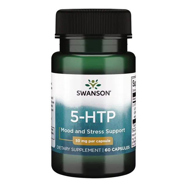 5 Htp Triptofano 50 Mg 60 Capsulas Swanson