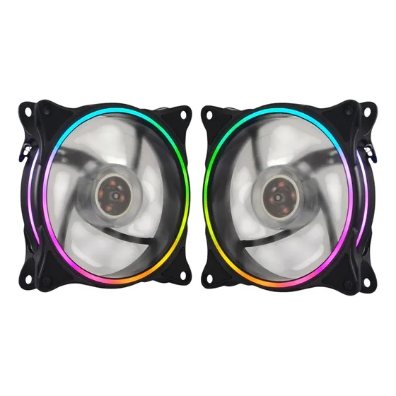 Ventilador Rgb Shot Gaming Pro Series 12 Cm X2 - Negro