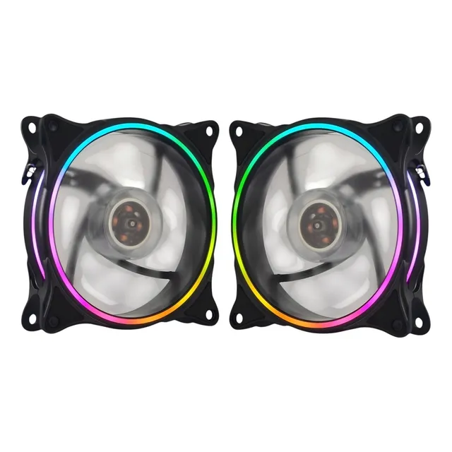 Ventilador Rgb Shot Gaming Pro Series 12 Cm X2 - Negro