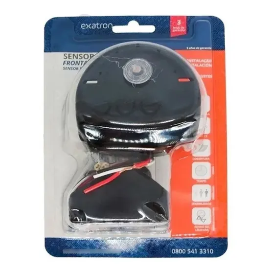 Sensor De Presença Frontal Externo Preto Exatron 180