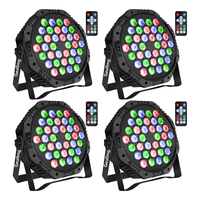 4 Cañon De Leds 36x1 Rgb Audio Rítmico Multicolor Dmx 4 Pz