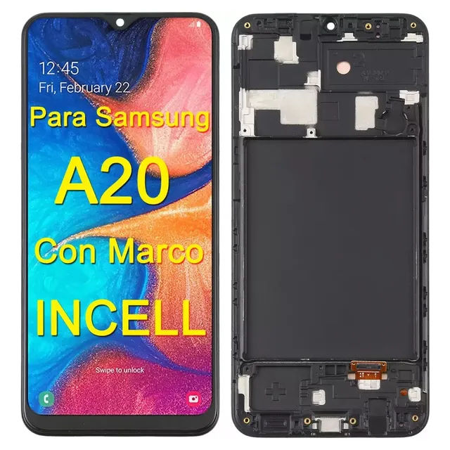Pantalla Para Samsung A20 A205g Display Con Macro (incell)
