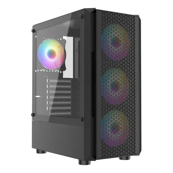 Gabinete Gamer Xplode 4 Argb Fans 120mm Atx Vidrio Templado