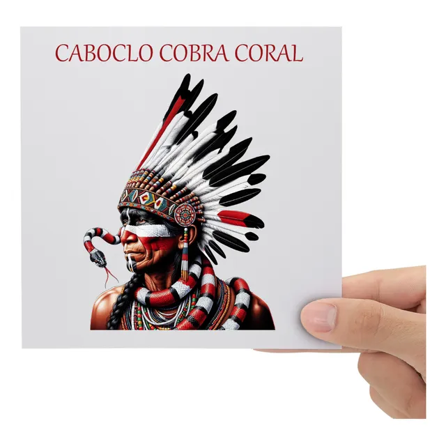 Adesivo Caboclo Cobra Coral Dtf Uv Envernizado Prova D'água