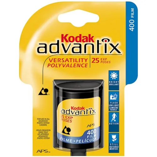 Aplicaciones Film Kodak Advantix 400 Speed 25 Exposure Para