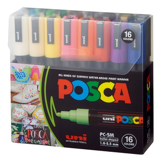 Conjunto De Marcadores Posca 5m 16 Cores Conjunto De Marcadores Posca 5m 16 Cores