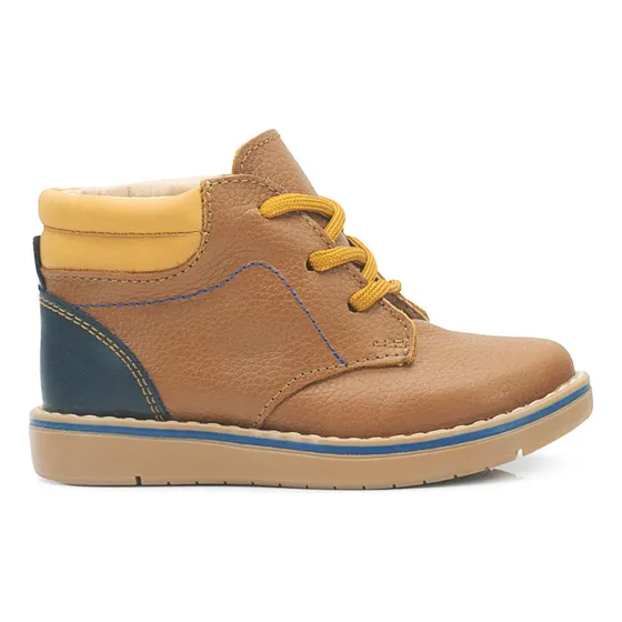 Zapato Bota Niño Casual Karsten® Piel Color Miel 13-17