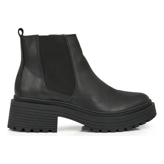 Bota Mujer Cuero Plataforma Botineta Chelsea Cierre Briganti
