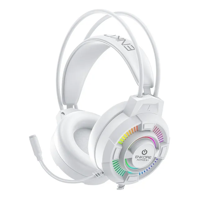 Audifonos Gamer Con Boton Mute Active Blanco