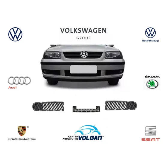 Rejillas (3) Parachoque Delt Vw Gol Parati Saverio 2000-2002