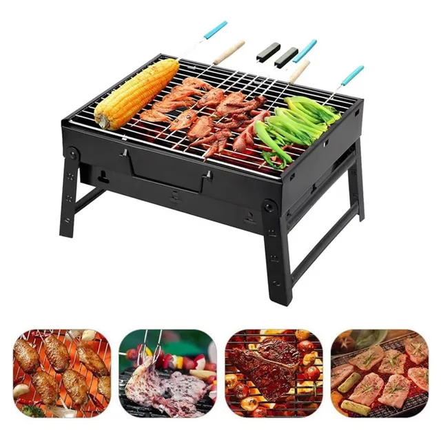 Parrilla A Carbón Plegable Portátil Ideal Para Picnic
