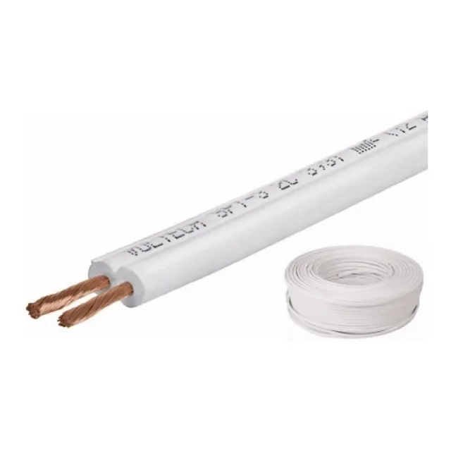 Cable Eléctrico Duplex 2x14 Rollo 100 Metros Color Blanco