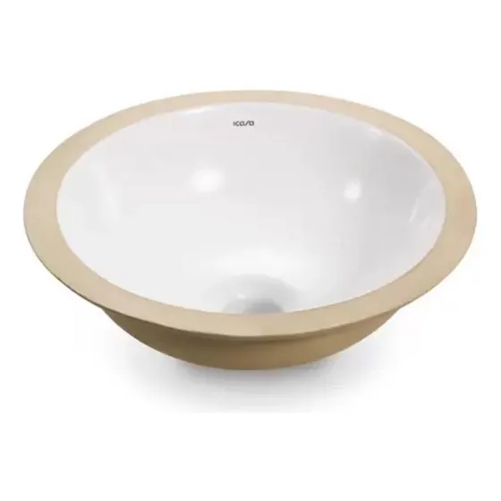 Cuba De Embutir P/ Banheiro Redonda Branca 31 Cm Louça Icasa