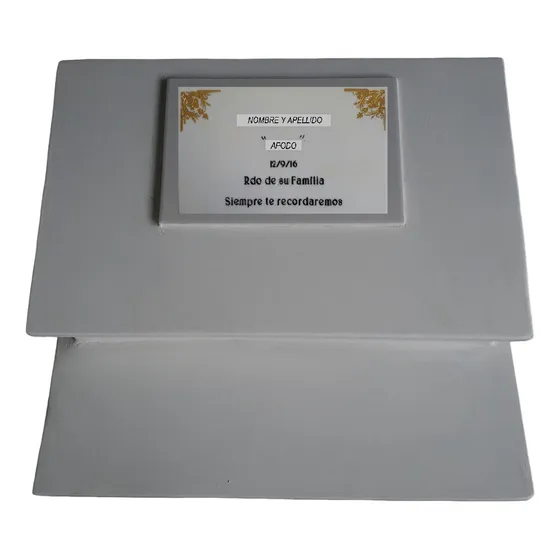 Lápida De Cemento Pintada/placa Acrílico N° 5