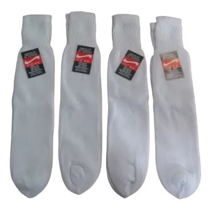 6 Pares De Medias Colegiales Blancas Talla S Y M