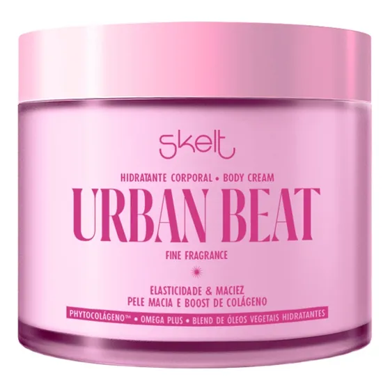 Skelt Hidratante Desodorante Corporal Urban Beat 200g Hidrata o Corpo Fragrância Inesquecível Boost de Elasticidade Ômega Plus Rápida Absorção Pele Macia e Protegida Todos os Tipos de Pele
