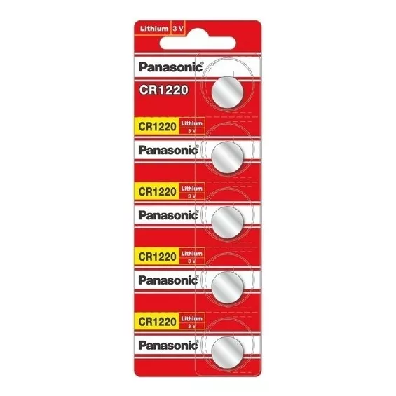 Bateria Pila Panasonic Cr1220 Pack De 5 Pilas 3v