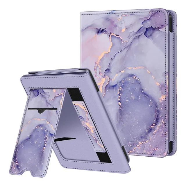 Funda Para Kobo Clara 2e /colour/bw 6 Cuero Lila Marmolado