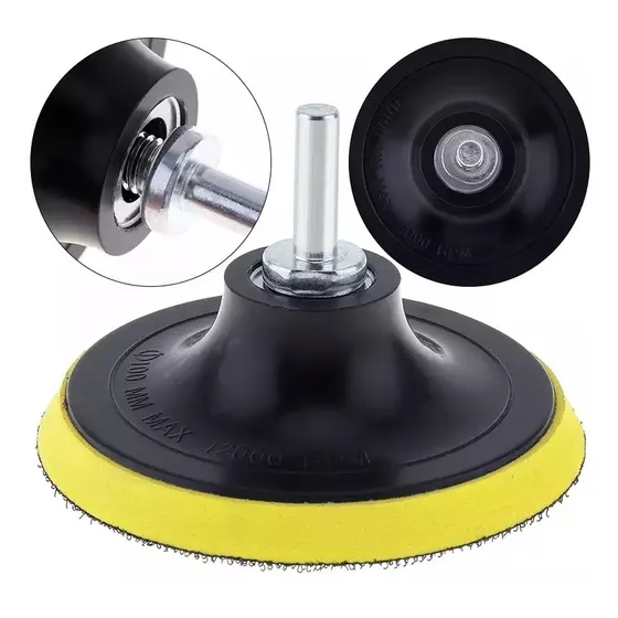 Disco Soporte De Velcro Para Pulidora 4- 1/2 Y Taladro.
