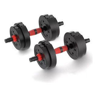 Kit Mancuernas Ajustables 10kg Con Barra Tipo Pesas Para Gym Kit Mancuernas Ajustables 10kg Con Barra Tipo Pesas Para Gym