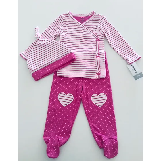 Carters. 3 Piezas. Hermoso Mono Para Bebes Original Usa