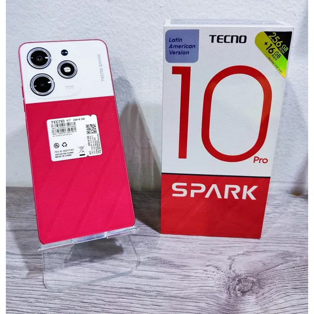 Spark 10 256gb, 16gb De Ram Blanco Con Rojo