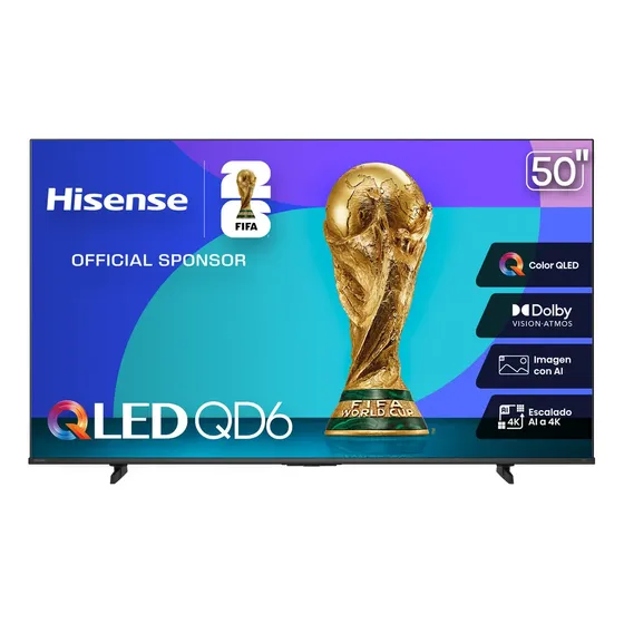 Hisense Smart TV Pantalla 50 Pulgadas QLED 50QD6QV Vidaa