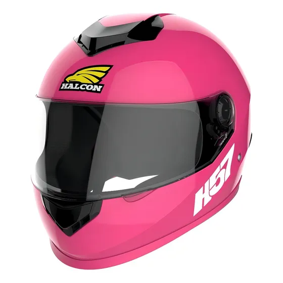 Casco Para Moto Integral Halcon H57 Rosa Talle M