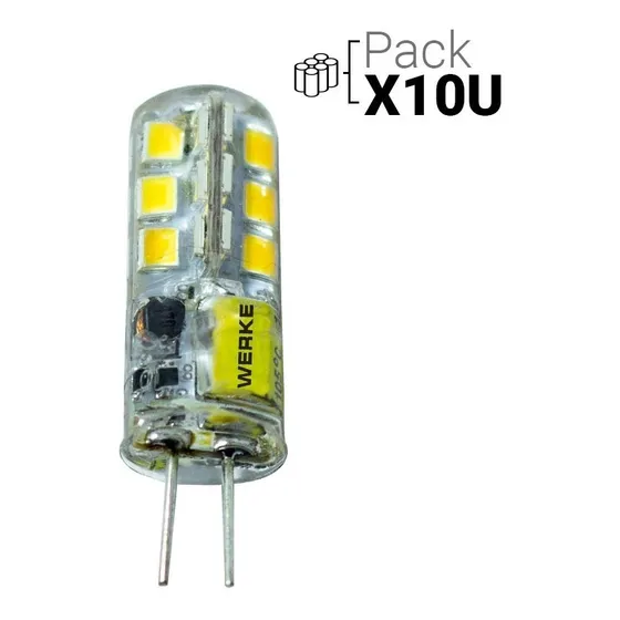 12 Volts Lampara Led G4 2w Luz Cálida Pack X 10 U. Werke