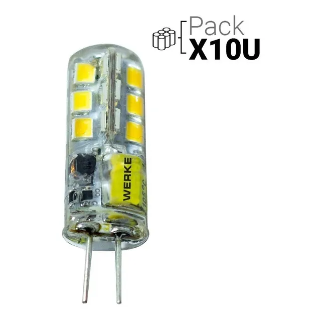 12 Volts Lampara Led G4 2w Luz Cálida Pack X 10 U. Werke